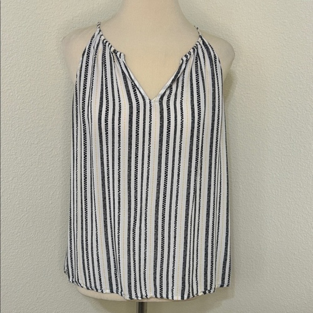 Adorable Old Navy Striped Navy Yellow White Women's Top Size M Medium
